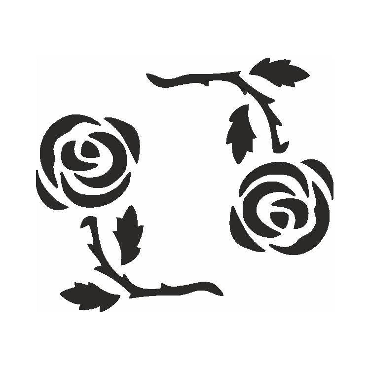 Eulenspiegel Selbstklebe Schablone Rosenkreis