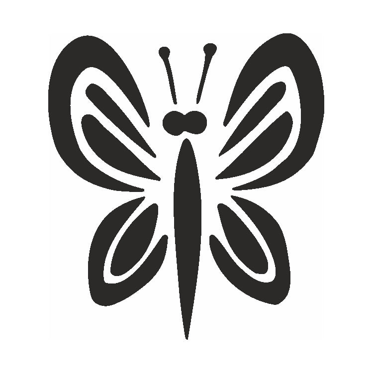 Eulenspiegel Selbstklebe Schablone Schmetterling