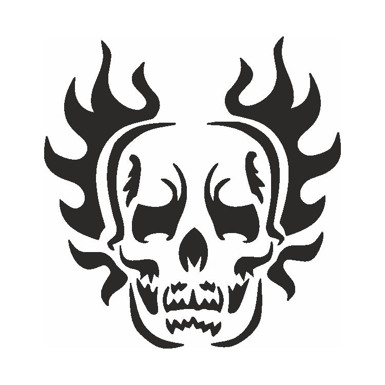 Eulenspiegel Selbstklebe Schablone Skull