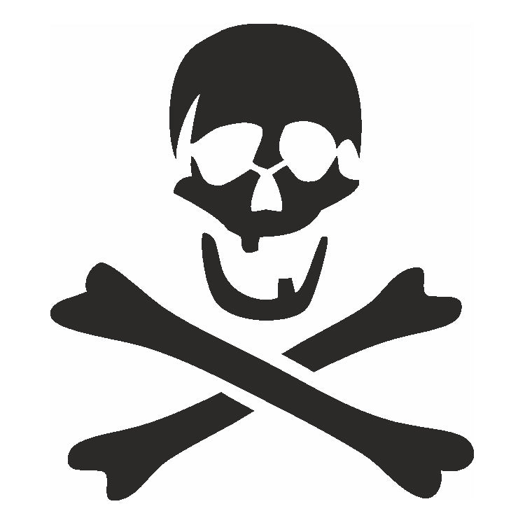 Eulenspiegel Selbstklebe Schablone Totenkopf