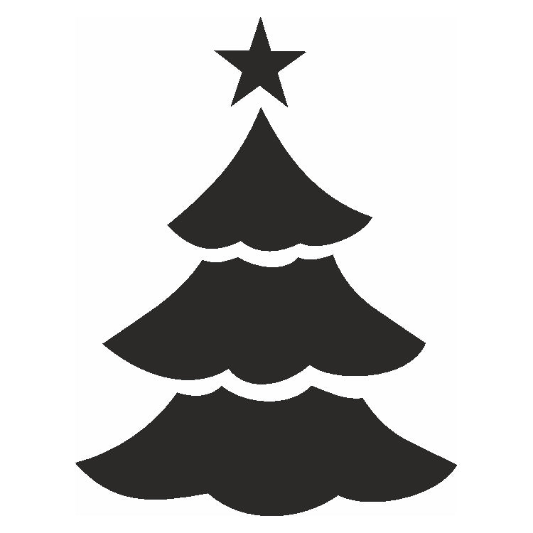 Selbstklebe Schablone Weihnachtsbaum Eulenspiegel