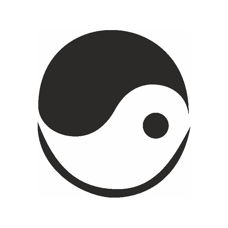 Eulenspiegel Selbstklebe Schablone Yin-Yang