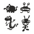 Eulenspiegel Selbstklebe Schablonen Set Aliens