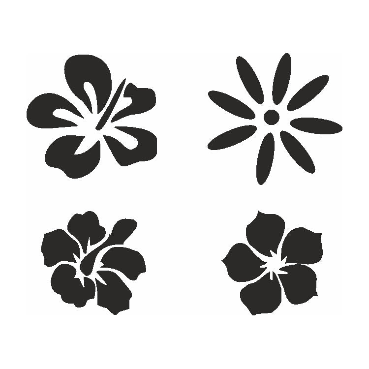 Eulenspiegel Selbstklebe Schablonen Set Zauberblüten