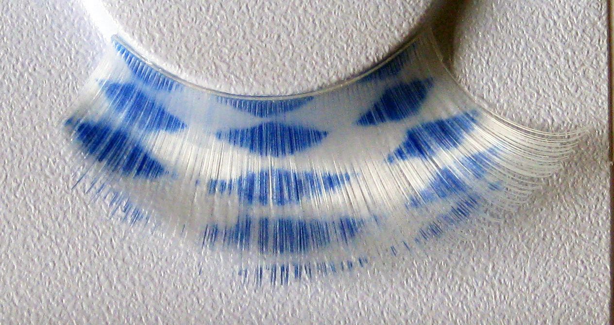 Eulenspiegel Wimpern Bavaria Blau / Weiß ein Paar