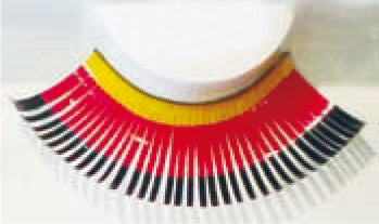 Eulenspiegel Wimpern Deutschland Schwarz / Rot / Gold ein Paar