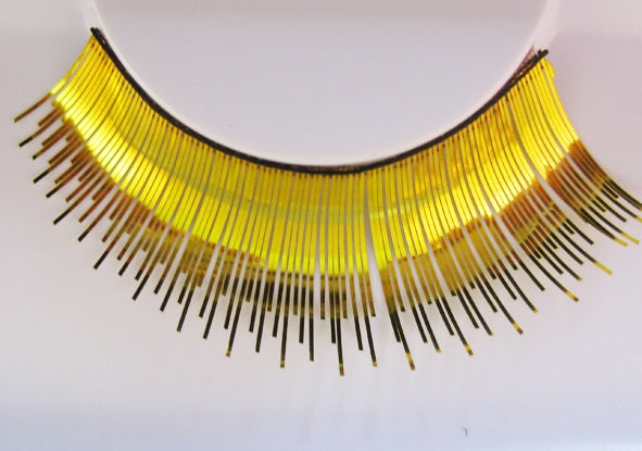 Eulenspiegel Wimpern Gold metallic ein Paar