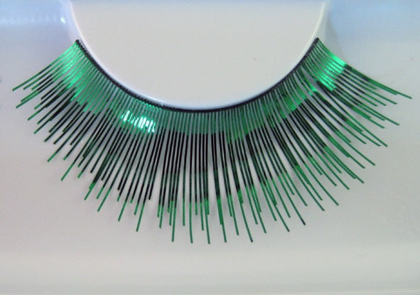 Eulenspiegel Wimpern Grün metallic ein Paar