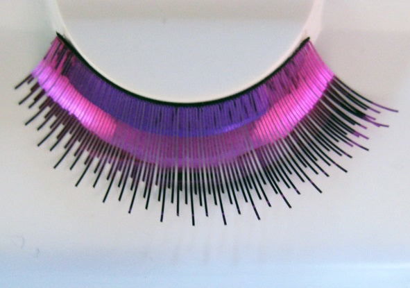 Eulenspiegel Wimpern Pink metallic ein Paar