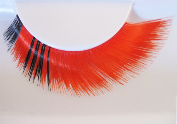Eulenspiegel Wimpern Rot / Schwarz ein Paar