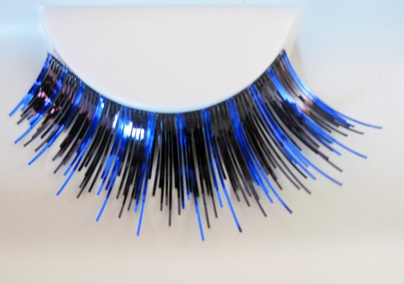 Eulenspiegel Wimpern Schwarz / Blau ein Paar