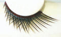 Eulenspiegel Wimpern Schwarz mit dunkelrotem Glitzerband ein Paar