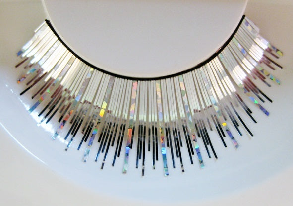 Eulenspiegel Wimpern Silber holographisch ein Paar