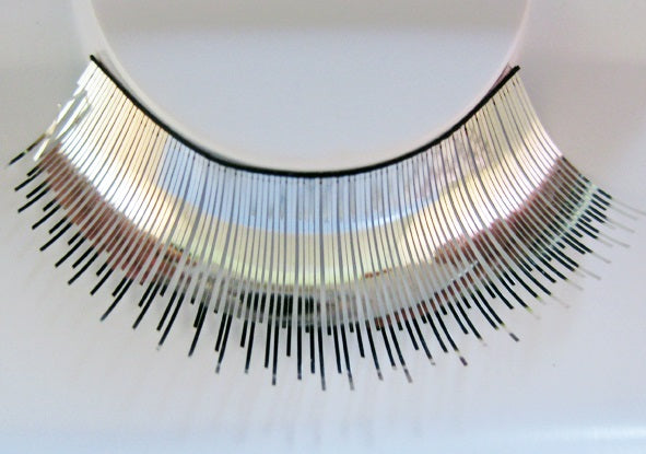 Eulenspiegel Wimpern Silber metallic ein Paar