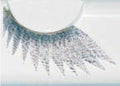 Eulenspiegel Wimpern Silber Metallic lang ein Paar