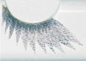 Eulenspiegel Wimpern Silber Metallic lang ein Paar