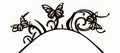 Eulenspiegel 3D Papier-Wimpern Butterfly ein Paar
