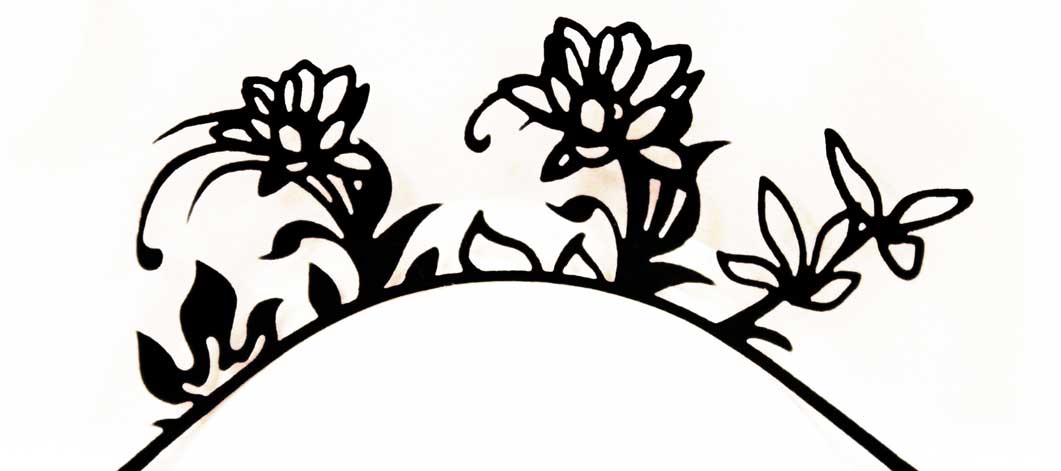 Eulenspiegel 3D Papier-Wimpern Flower Power ein Paar