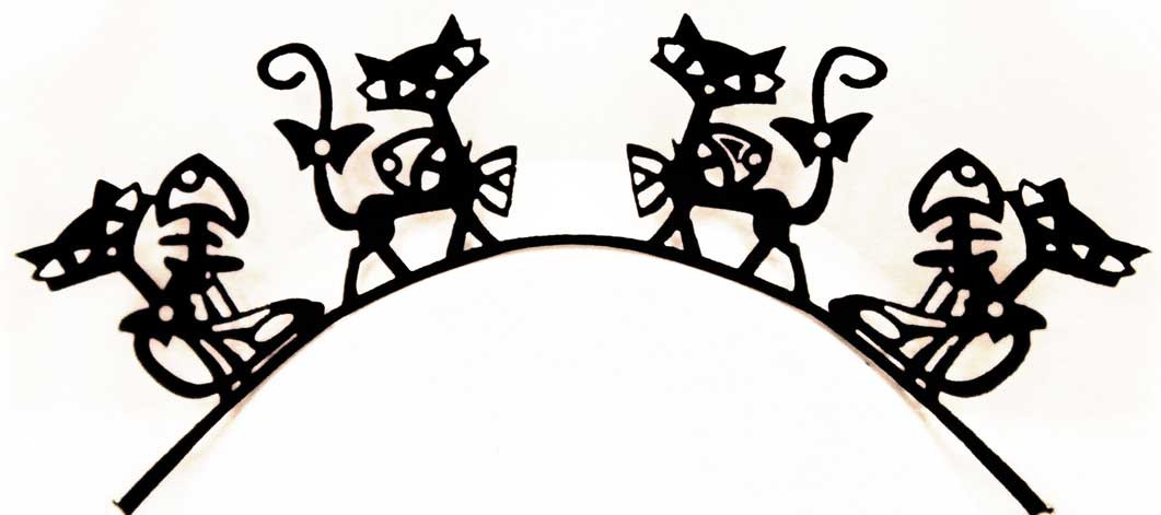 Eulenspiegel 3D Papier-Wimpern Kitty ein Paar