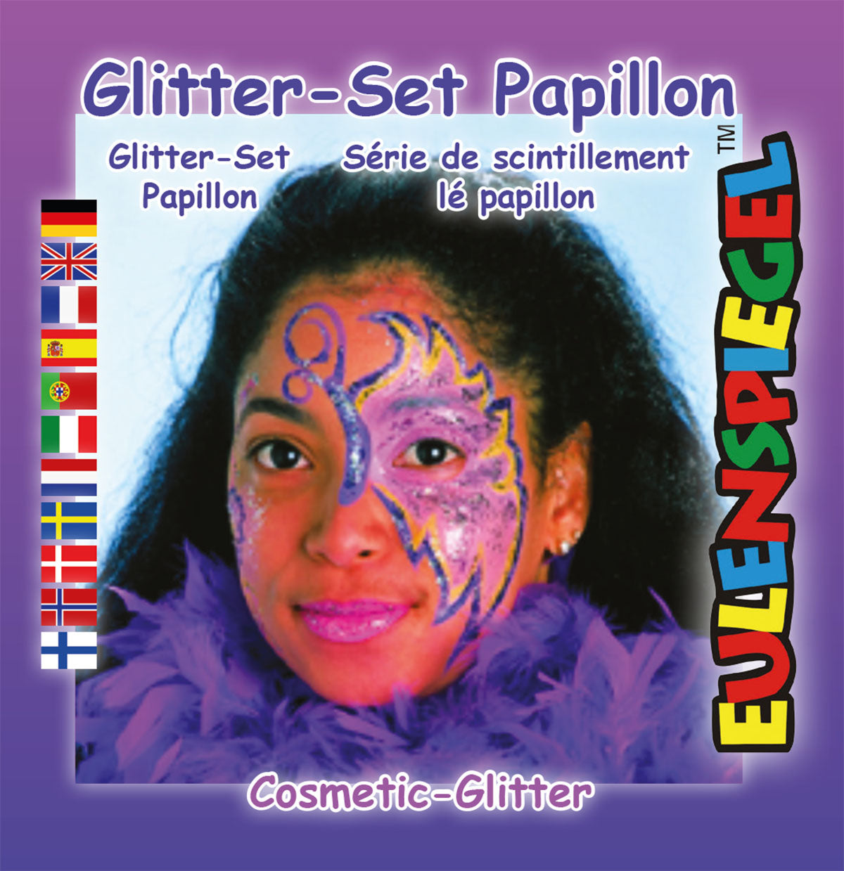 Eulenspiegel Glitzer Motiv Set Papillon