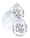 Qualatex Euro Sparschwein Neck up 12,5 cm 5 Inch Latex Luftballons 