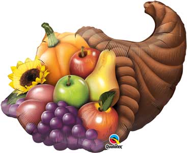 Füllhorn mit Obst Folienballon 81cm 32"