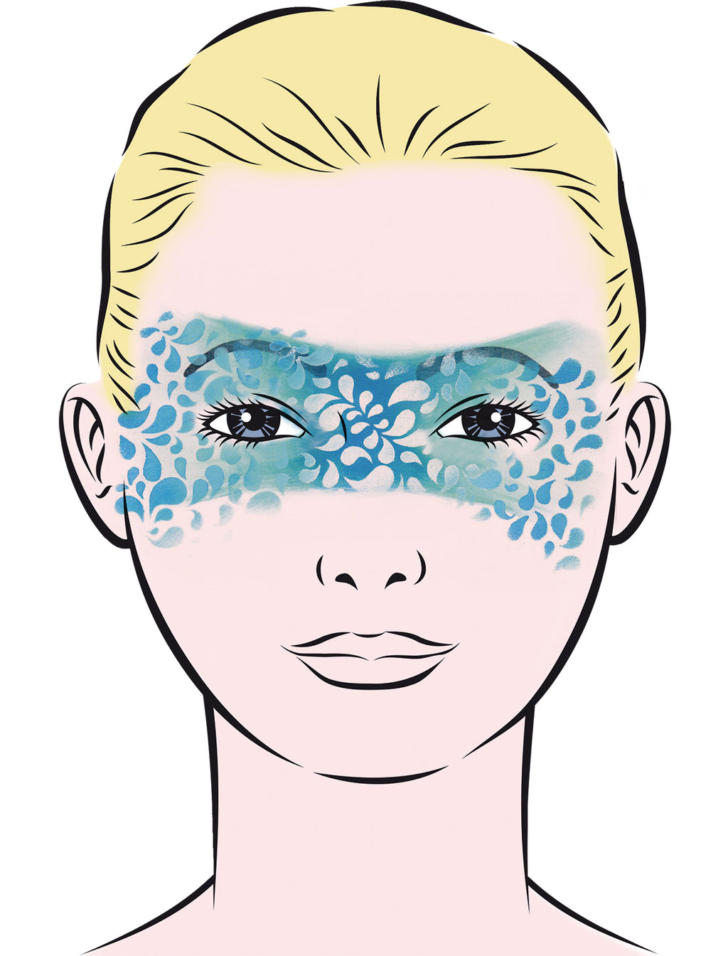 Face Painting Schablone Drops Eulenspiegel
