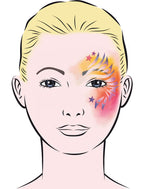 Face Painting Schablone Mosaic Eulenspiegel