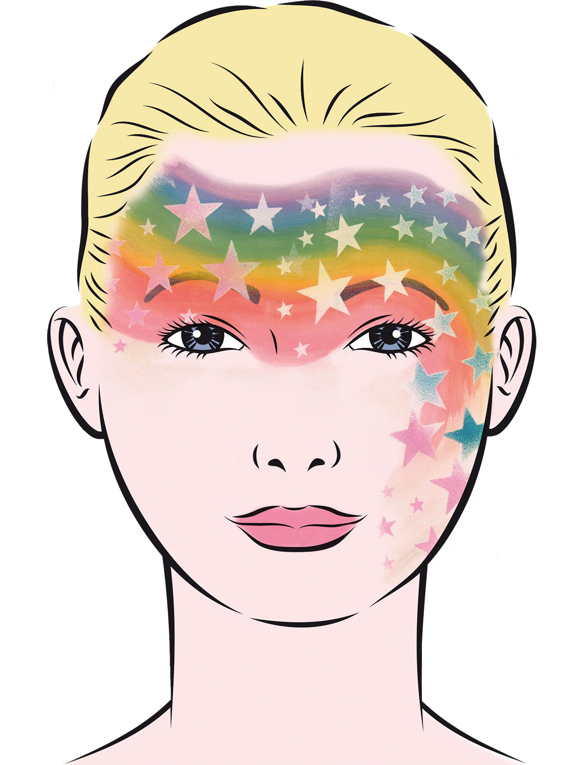 Face Painting Schablone Stardance Eulenspiegel