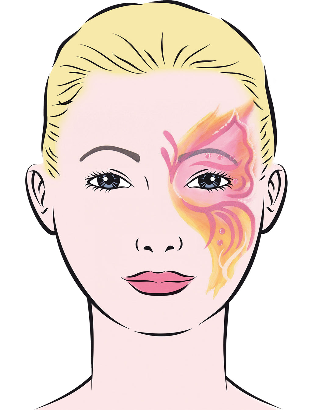 Face Painting Schablone Wings Eulenspiegel