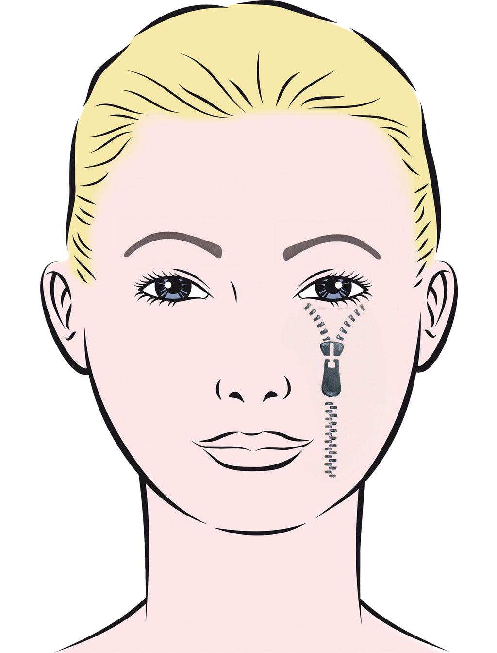 Face Painting Schablone Zippers Eulenspiegel