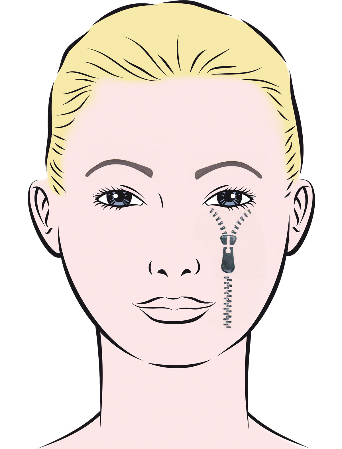 Face Painting Schablone Zippers Eulenspiegel