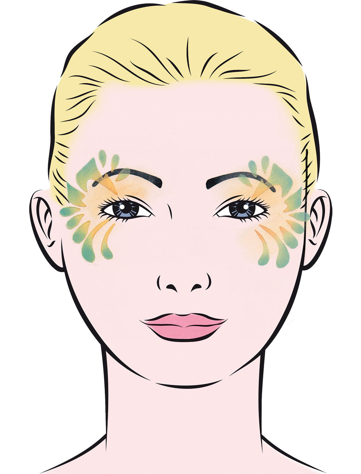 Face Painting Schablone Basic Eulenspiegel