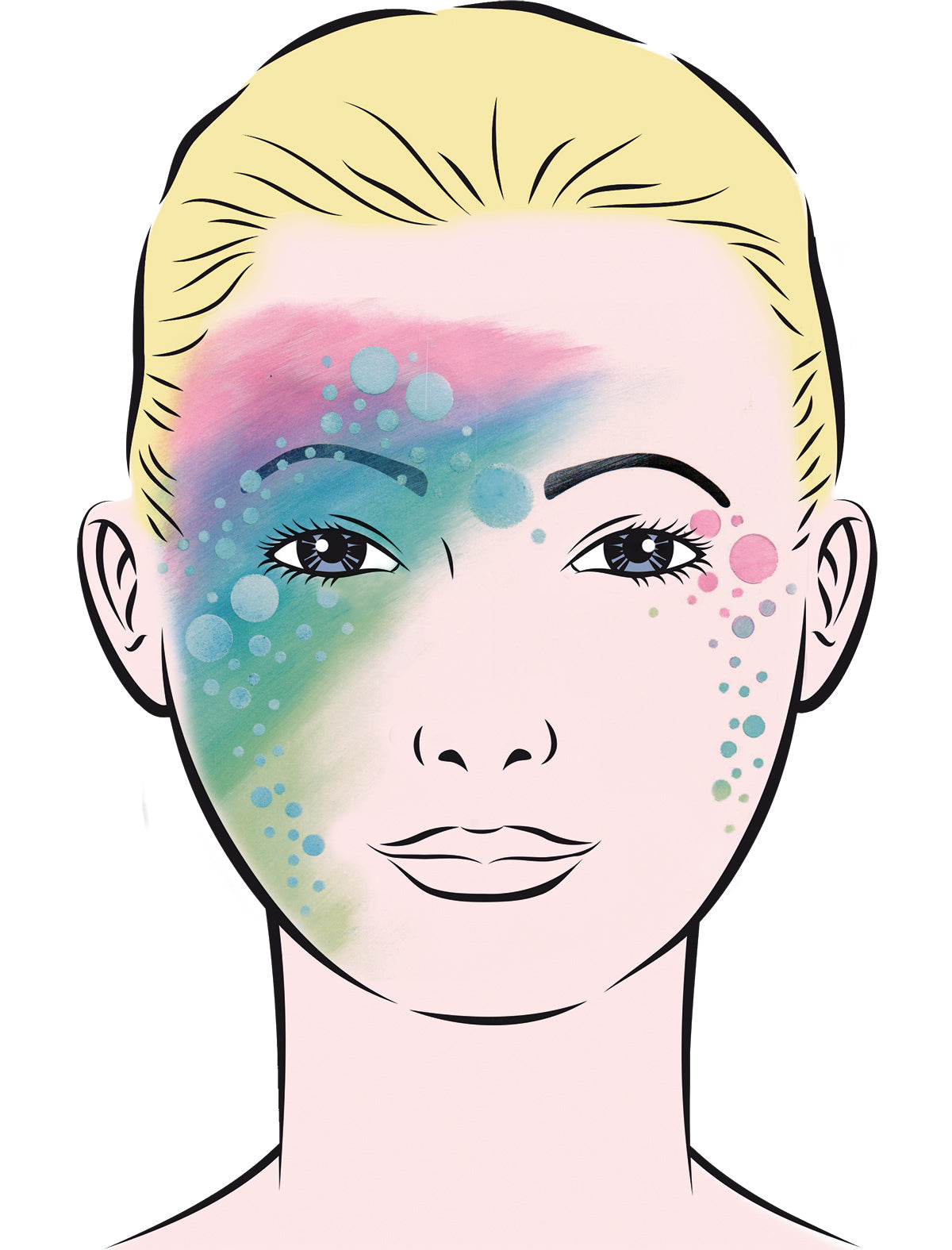 Face Painting Schablone Blubber Eulenspiegel