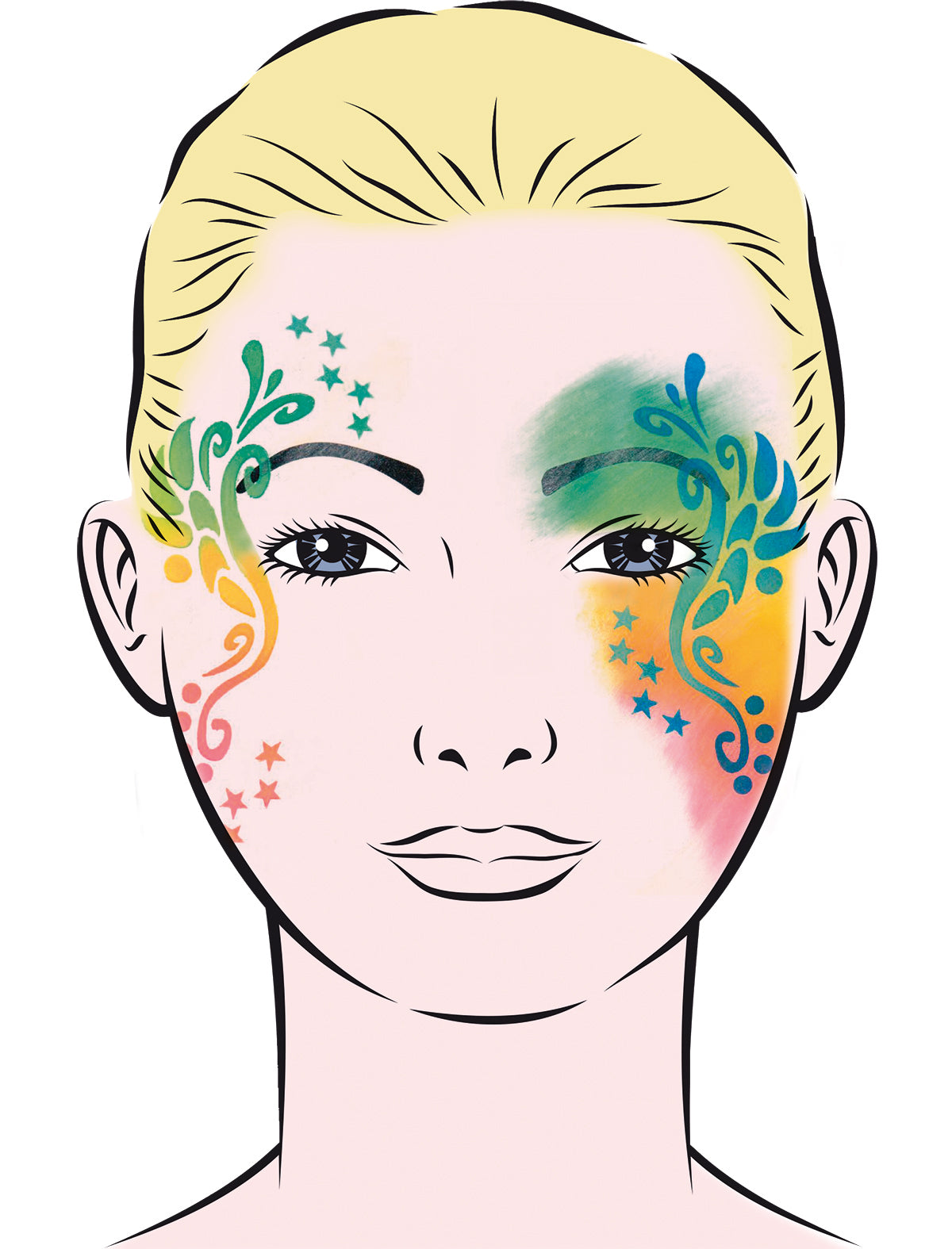 Face Painting Schablone Dragonfly Eulenspiegel