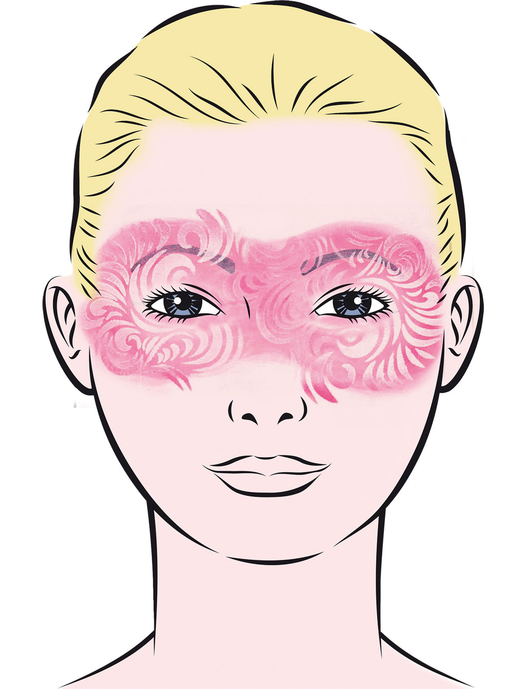 Face Painting Schablone Infinity Eulenspiegel
