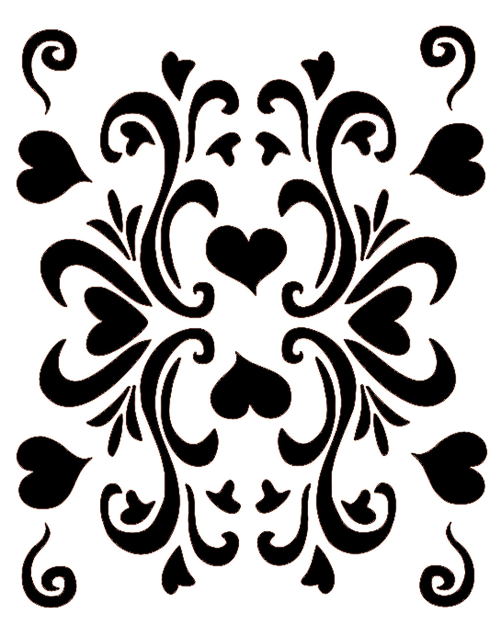 Face Painting Schablone Retro Hearts Eulenspiegel