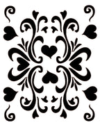 Face Painting Schablone Retro Hearts Eulenspiegel