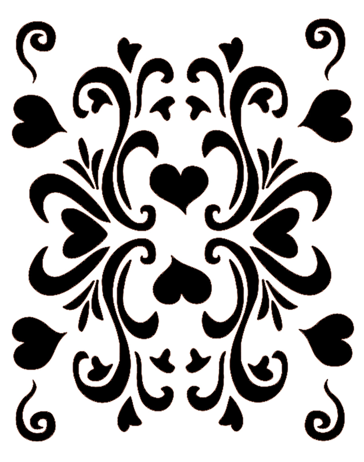 Face Painting Schablone Retro Hearts Eulenspiegel