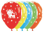 Farm Animals Assortment 30cm 12 Inch Latex Luftballons Sempertex