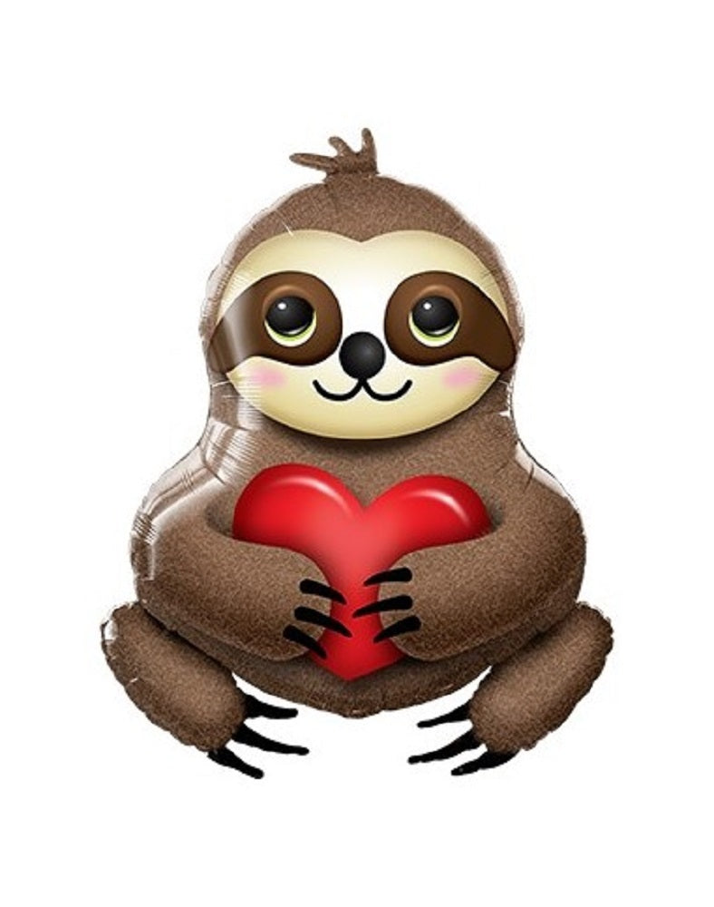 Faultier mit Herz Sloth with Heart Folienballon 99cm 39''