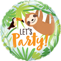 Faultier Let´s Party Folienballon 45cm