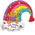 Bär mit Regenbogen Folienballon 91cm 36"