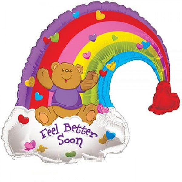 Bär mit Regenbogen Folienballon 91cm 36"