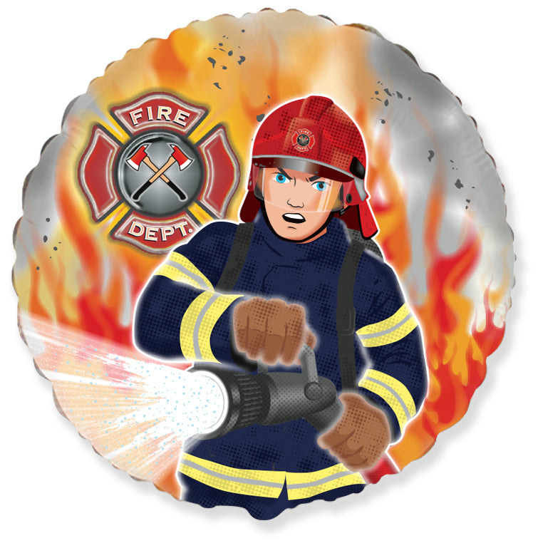 Firefighter Folienballon Feuerwehrmann 45cm