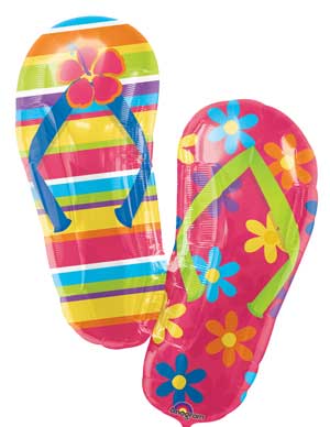 Flip Flops Badelatschen Folienballon 84 x 64cm