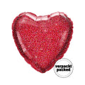 Folienballon Herz Glittergraphic Red Heart 45cm 18" Qualatex