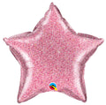 Folienballon Stern Glittergraphic Pink Glitzer Stern 50cm 20 Inch