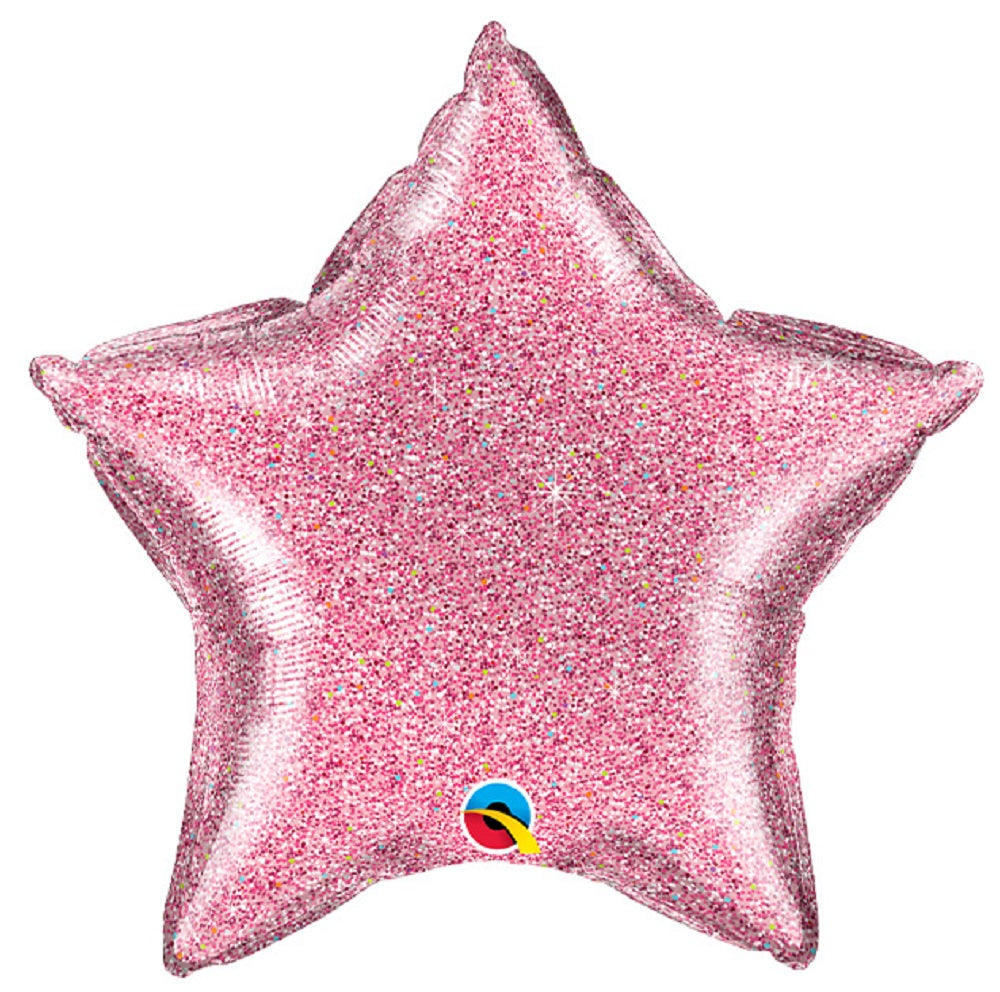 Folienballon Stern Glittergraphic Pink Glitzer Stern 50cm 20 Inch