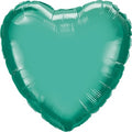 Herz Chrome Green Folienballon Grün 45cm 18" Qualatex